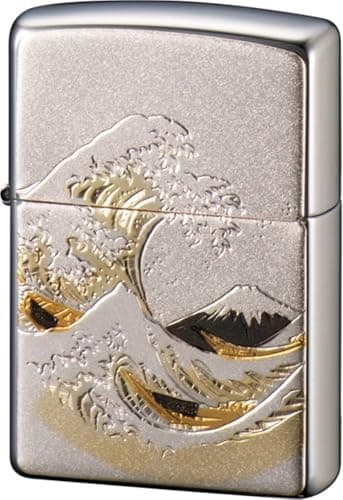 Zippo Japanese Electroforming Lighter; Silver, Gold; Brass Core; Metal;