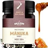 Gold Fern Honey - Raw New Zealand Manuka Honey | 8.8oz MGO 100+ | Pure, Natural, Unpasteurized, and Unfiltered Superfood Honey, Traceable from Hive to Hand.