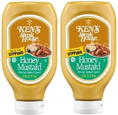 Honey Mustard Salad Dressing, Topping, Dipping Sauce and Spread (Pack Of 2 Bottles), 24 oz.