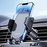 Miracase Phone Holders for Your Car with Metal Hook Clip, Air Vent Cell Phone Stand Car Mount, Universal Automobile Cradle Fit for iPhone Android and All Smartphones, Dark Black