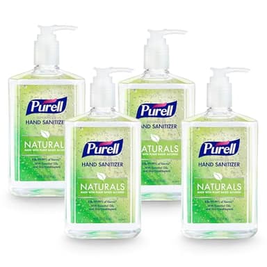 Purell Advanced Hand Sanitizer Naturals with Plant Based Alcohol, Citrus Scent, 12 fl oz Pump Bottle (Pack of 4) - 3623-06-EC2
