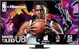 Hisense 65-Inch Class U8 Series Mini-LED ULED 4K UHD Google Smart TV (65U8N, 2024 Model) - QLED, Dolby Vision IQ, Dolby Atmos, Full Array Local Dimming Pro, 144Hz Game Mode Pro, Alexa Compatibility