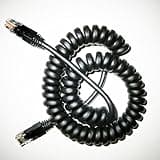 Curlynet 24AWG Spiral-Coiled Ethernet Cat5e Cable (4-15 Feet)