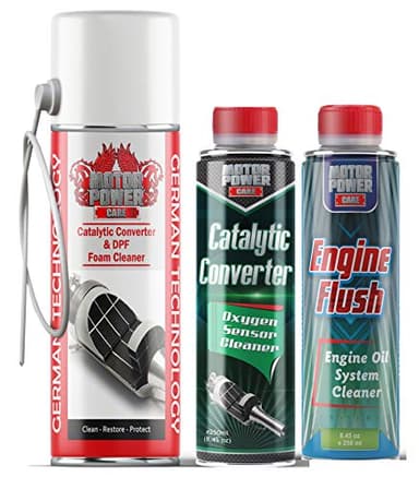 MotorPower Care P0420 P0430 fix catalytic converter cleaner kit catalyst issue, engine flush cleaner, foam catalyst direct cleaning
