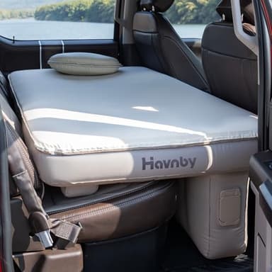 Havnby Truck Mattress, TPU Air Foam Camping Bed, Back Seat Inflatable SnugNest with Rechargeable Built-in Pump, Portable Travel Sleeping Mattress for Pickup Trucks