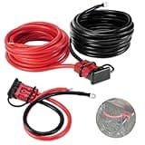 Venussar 24 FT Quick Disconnect Winch Power Cable, 2 Gauge 2 AWG Copper Wiring, Heavy Duty Quick Disconnect Cables