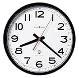 Howard Miller Accuwave II Wall Clock 625-205 – Black Case with Crystal Glass, Automatically Resets/Adjusts to Daylight Savings, Atomic Radio Control Movement