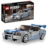LEGO Speed Champions 2 Fast 2 Furious Nissan Skyline GT-R (R34), Race Car Toy Model Building Kit, Collectible with Racer Minifigure, 2023 Set for Kids, Boys and Girls Ages 9 and Up 76917