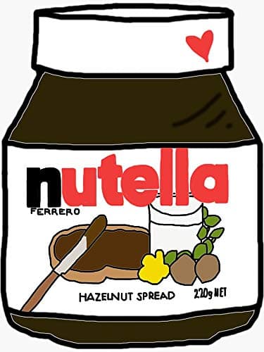 Nutella Sticker - Sticker Graphic -Stickers for Hydroflask Water Bottles Laptop Computer Skateboard, Waterproof Decal Stickers
