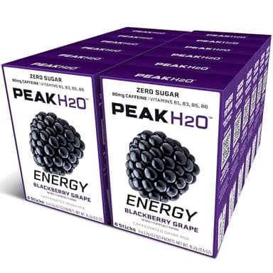 PeakH20 Electrolytes Powder Hydration Packets | Blackberry | 72 Servings | Sugar Free Water Flavor Packets for Workout Recovery