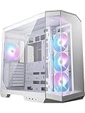 MSI MAG PANO 100R PZ White - Premium Mid-Tower Gaming PC Case - Tempered Glass Side Panel - ARGB 120mm Fans - Liquid Cooling Support up to 360mm Radiator - White Color Case