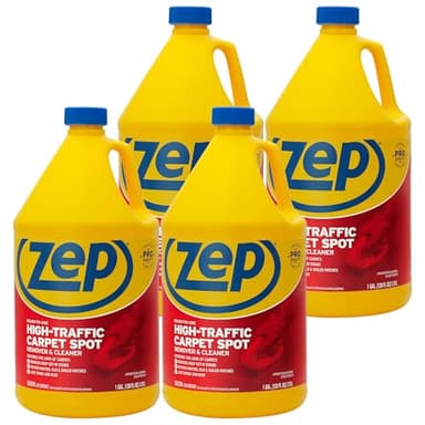 Zep High Traffic Carpet Cleaner - 1 Gallon (Case of 4) ZUHTC128 - Penetrating Formula Removes Deep Stains. Make High-Traffic Areas Look New Again