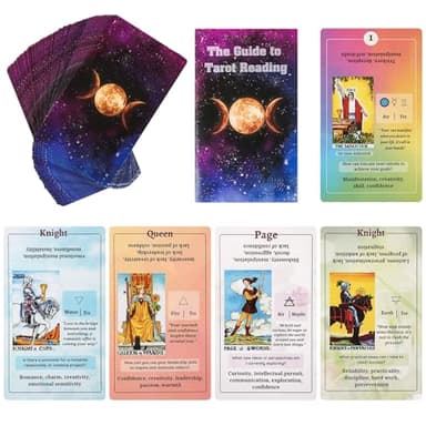 Tarot Cards for Beginners with Guide Book, Classic Tarot Cards with Meanings on Them, Tarot Decks for Tarot Learners