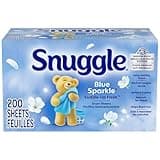 Snuggle Dryer Sheets, Long Lasting Fresh and Clean Scent, Laundry Fabric Softener, Control Static, Reduce Wrinkles, HE Safe, 200 Count