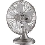 Good Housekeeping All-Metal (92605) Oscillating 12" Retro Desk Office Table Fan (Brushed Nickel)