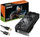 GIGABYTE Windforce GeForce RTX 5090 OC 32GB GDDR7 Graphic Card GPU GV-N5090WF3OC (Blackwell Architecture and DLSS, 3 Fans, Reinforced Structure, Server-Grade Thermal Conductive Gel) with HDMI Cable.