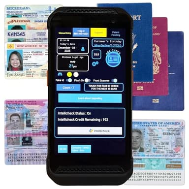 Portable ID & Passport Scanner for Bars, Clubs & Retail | Verifies Age & Expired IDs | Optional Fake ID Detection (Intellicheck) | Works in All 50 States | 2026 Model