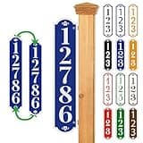 Double Sided House Address Sign, Mailbox Post Sign, Custom Reflective 911 Address Sign, House Numbers, Mailbox Numbers, Street Sign, Heavy Duty Rust Free Aluminum (C01)