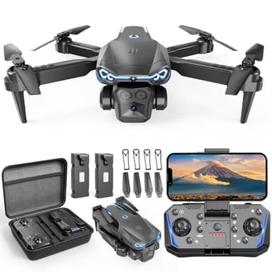 X-shop Foldable Drone with 1080P Camera for Beginners & Kids, FPV RC Quadcopter Toys Gifts for Boys Girls, One Key Start, 3D Flips, Gesture Selfie, 3 Speed Modes, 2 Batteries