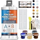 Granite and Quartz Countertop Chip Repair Kit, Tile & Fiberglass Porcelain Repair Kit,Marble Tub Repair Kit to Quickly Fix Cracks Ceramic Corian Bathtub Sink Toilet Dents Holes Scratchs