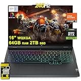 Lenovo Legion Pro 5 Gaming Laptop 16" QHD+ 2560x1600 240Hz (500nits, 100% DCI-P3, G-Sync) AMD 16-Core Ryzen 9 7945HX (>i9-14900HX) 64GB RAM 2TB SSD GeForce RTX 4070 RGB Backlit Win11 w/ICP Accessory