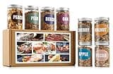 Natual Wood Chips for Smoker, (8 Gift Pack - Apple, Cherry, Oak, Pecan, Pear, Peach, Walnut, Beech) 8 OZ Each| Smoker Woodchips for Smoking Gun and BBQ, Great for Beef Pork Chicken Fish and Whisky1