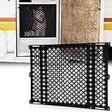 Gisafai Adjustable RV Door Screen Protector Adjusts from 21''- 31.5'' Aluminum RV Screen Door Protector for Dog Grille Alloy Screen Door Grill Screen Defender for RV Door, Black(24 Inch High)