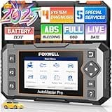2025 FOXWELL NT614 Elite OBD2 Scanner with 5 Resets ABS Bleeding/SAS Calibration/Oil/EPB/Throttle, Upgrade of NT604 Code Reader Scan Tools, ABS SRS Engine Transmission Battery Test Car Scanner