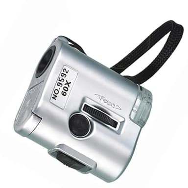 VILLCASE Portable 60x Pocket Microscope - Mini LED UV Magnifier Loupe for Jewelry Appraisal Currency Detection - Compact Handheld Microscope
