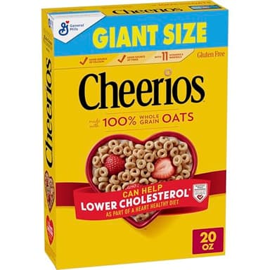Cheerios, Heart Healthy Gluten Free Breakfast Cereal, Giant Size, 20 oz