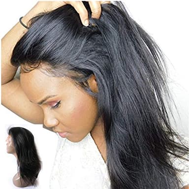 Enoya Hair 180% Density Silk Top 360 Lace Frontal Human Hair Wigs with Baby Hair for Black Women Straight Brazilian Virgin Hair Lace Wig (12" silk top)