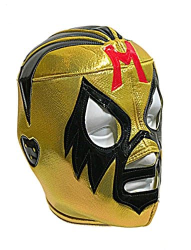 MIL MASCARAS Adult Lucha Libre Wrestling Mask (pro-fit) Costume Wear - Yellow