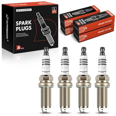 A-Premium Iridium Platinum Spark Plugs Compatible with Honda CR-V, Civic, Accord, Crosstour & Hyundai Elantra, Elantra Coupe/GT, Sonata, Santa Fe, Santa Fe Sport, Tucson, Venue & Kia Soul, Pack of 4