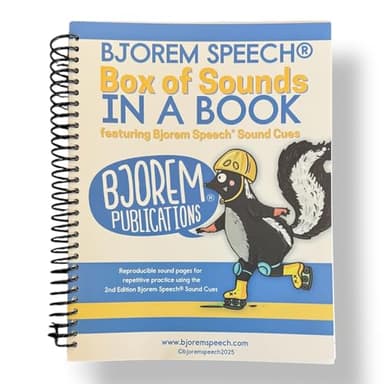 Bjorem Speech® Box of Sounds in a Book – 250+ Reproducible Pages for Speech Therapy, Childhood Apraxia of Speech, Articulation & Literacy (Initial, Medial, Final Sound Positions)