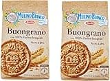 Mulino Bianco: "Buongrano" whole wheat shortbread - 12.34 Oz (350g) Pack of 2 [ Italian Import ]