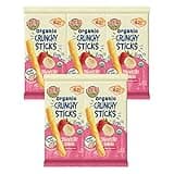 Earth's Best Organic Baby Food, Dissolvable Teething Snack for Babies 6 Months and Older, Strawberry Banana Crunchy Sticks, .56 oz Pack (Pack of 5)