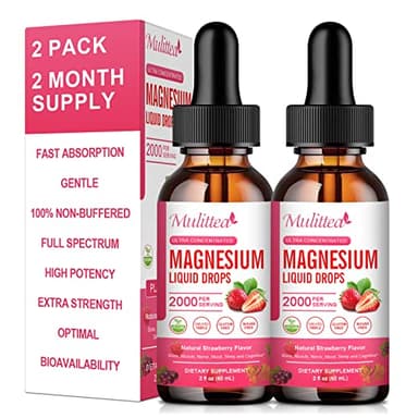 Magnesium Glycinate Liquid, High Potency Magnesium Glycinate, Citrate, Sugar Free Vegan Non-GMO Complex Supplement Promotes Nerv,Relaxation,Muscle,Sleep Support*