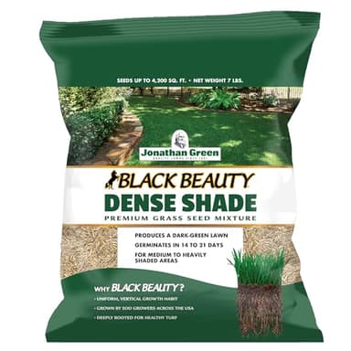 Jonathan Green (10620) Black Beauty Dense Shade Grass Seed - Cool Season Lawn Seed (7 lb)