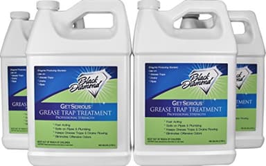 Black Diamond Stoneworks GET SERIOUS Grease Trap Treatment. Commercial Enzyme Drain Opener, Odor Control, Enzyme for Grease Trap Cleaner, and Maintenance. Eliminates Build-Up, Odor, and drain grease.