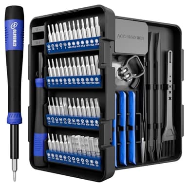 STREBITO Small Precision Screwdriver Set 64-piece with Torx, Triwing, Pentalobe, Electronics Repair Tool Kit for Computer, PC, Laptop, Macbook, Tablet, Phone, PS5, XBOX, Switch, Glass, Ring Doorbell