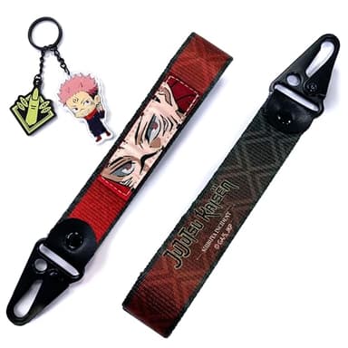 Otaku Lamps Jujutsu Kaisen - Ryomen Sukuna (Shibuya) Keystrap and Keychain Bundle
