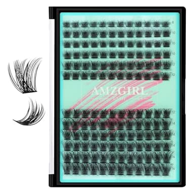 Lash Clusters 144Pcs Eyelash Extension Midnight Lashes Extensions Natural Cluster Lashes for Individual Eyelashes Extension by AMZGlRL(D-Mix8-16mm)