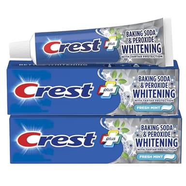 Crest Baking Soda & Peroxide Whitening Toothpaste with Tartar Protection, Fresh Mint 4.2 oz (119) - Pack of 2