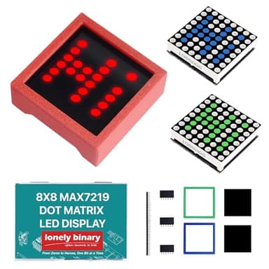 Lonely Binary 3-Pack 8x8 LED Matrix MAX7219 RGB Cases for Arduino & ESP32