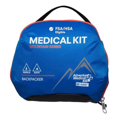 Adventure Medical Kits Mountain Series, Backpacker Medical Kit - 96 Pieces, blue/orange, one size (0100-1003)