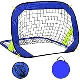 EVERRUSH Soccer Goal Pop Up Kids Toddler Soccer Goals Nets for Backyard Beach Soccer Training Net Mini Portable Foldable Football Goal Indoor Outdoor Lightweight Practice Soccer Net with Carry Bag
