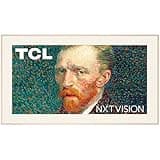 TCL 55-Inch Class NXTVISION Series QLED 4K UHD Google Smart TV Canvas Style Art Frame TV - QLED, 120hz, Matte Anti-Glare Screen, Free Bezel and Frame, Atmos, Free Art Included (55A300W, 2024 Model)