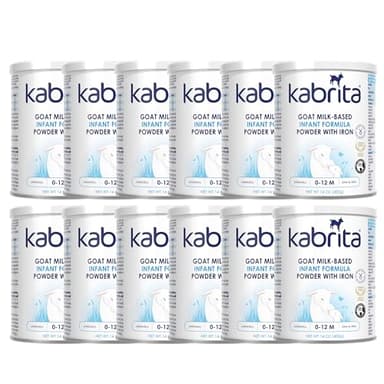 Kabrita Goat Milk-Based Infant Formula Powder with Iron, DHA, ARA & Prebiotics, for Infants 0–12 Months, Non-GMO, 14 oz (Pack of 12)
