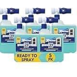 30 SECONDS Outdoor Window & Screen Concentrated Cleaner for Glass, Patio Doors, Fiberglass, Furniture - No Screen Removal Required, Spray & Rinse - Hose End Spray Attachment (5 PACK)
