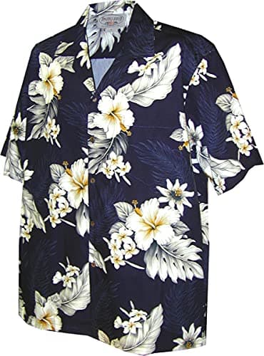 Pacific Legend Aloha Shirts The Luau in Navy L 410-3162